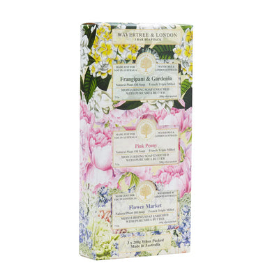 Wavertree and London - Floral 3 Bar Soap Set