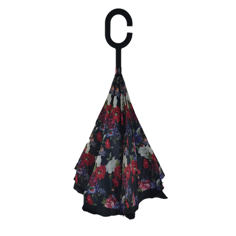 Artico - Bluhen Inverted Umbrella - Black Floral