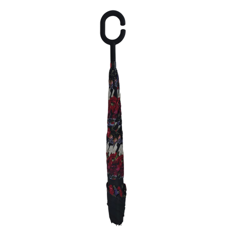Artico - Bluhen Inverted Umbrella - Black Floral