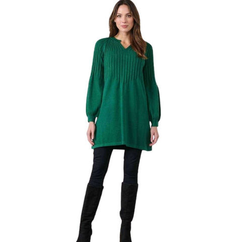 Caju - CZ959 Half Rib Knit Tunic Forest