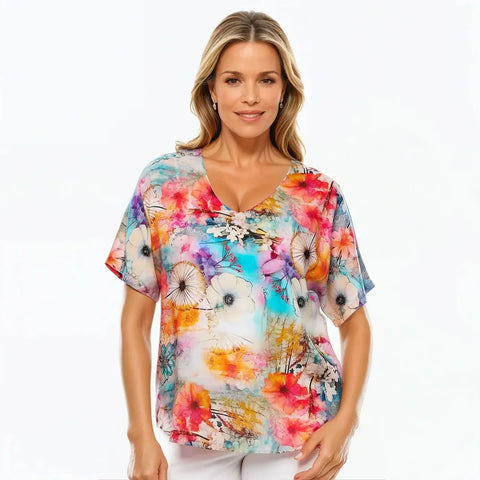 Claire Powell - Modal V Neck Top-Zen