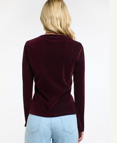 365 Days - Velvet Underground Top-Burgundy