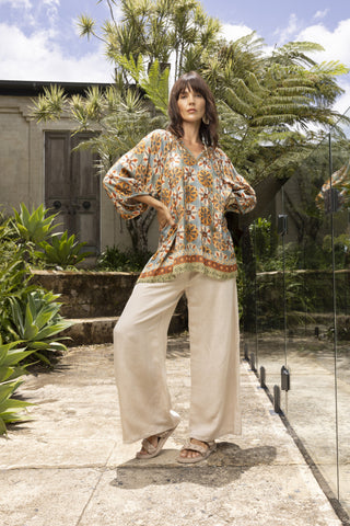 Escape by OQ - Vera Retro Floral Blouse