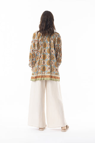 Escape by OQ - Vera Retro Floral Blouse