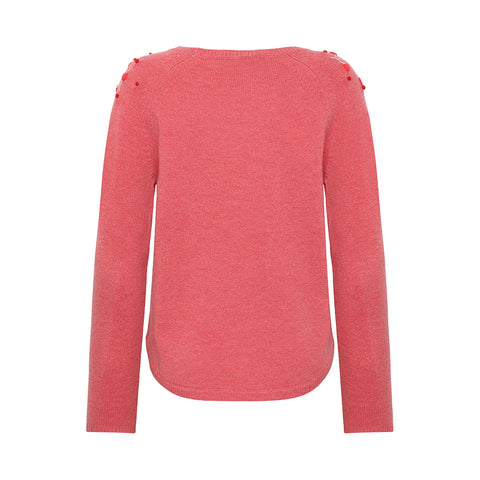 Mansted - Vicky - Edelweiss Crew Pullover - Coral