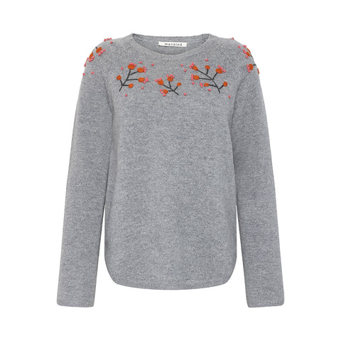 Mansted - Vicky - Edelweiss Crew Pullover - Grey