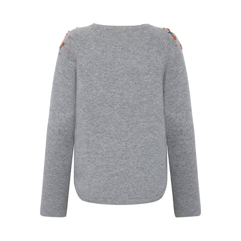 Mansted - Vicky - Edelweiss Crew Pullover - Grey