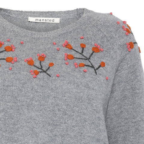 Mansted - Vicky - Edelweiss Crew Pullover - Grey