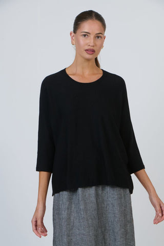 O&J - Viscose Cashmere Blend Jumper-Black