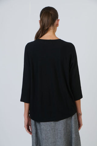 O&J - Viscose Cashmere Blend Jumper-Black