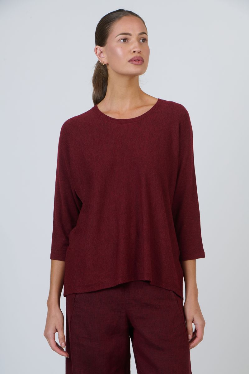 O&J - Viscose Cashmere Blend Jumper-Smoulder