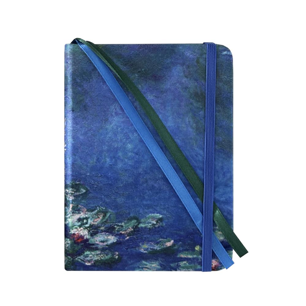 Artico A6 Fabric Bound Journal - Blu Hen Water Lilies