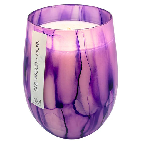 Black MILK - Watercolour Candle Purple - Oud Wood & Moss