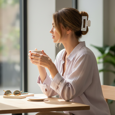 Melange - Large Acetate Hair Claw Clip – Effortless French Twist | 10cm