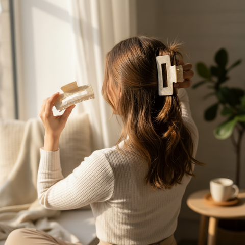 Melange - Large Acetate Hair Claw Clip – Effortless French Twist | 10cm