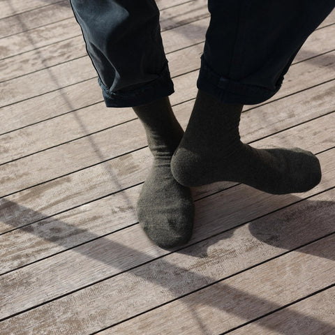 Klue - Merino Wool Unisex Socks-Khaki 41-46