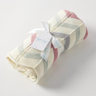 Pilbeam Living - Jiggle & Giggle Zig Zag Blanket Blush