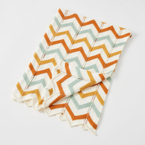 Pilbeam Living - Jiggle & Giggle Zig Zag Blanket Brick
