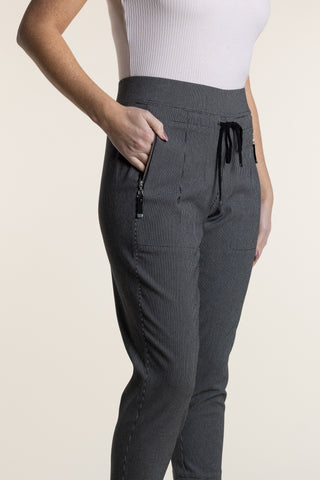 Two T's - Zip Panel Pant Mini Check