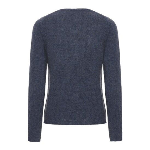 Mansted - Zolanda Yak Wool Easy Crew Cardigan- Soft Blue