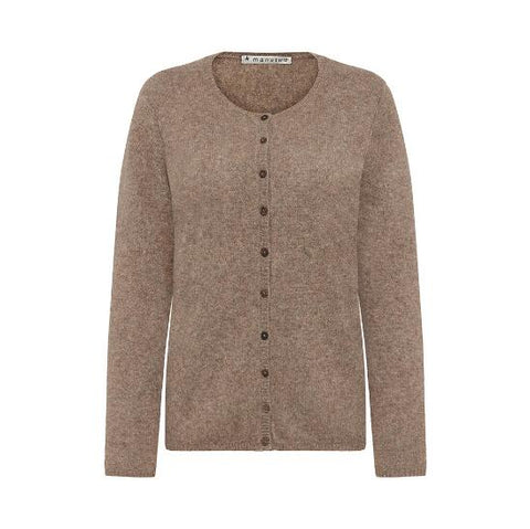 Mansted - Zolanda Yak Wool Easy Crew Cardigan-Walnut