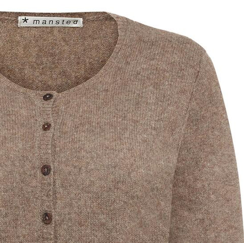 Mansted - Zolanda Yak Wool Easy Crew Cardigan-Walnut