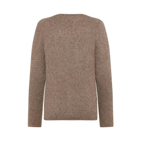 Mansted - Zolanda Yak Wool Easy Crew Cardigan-Walnut