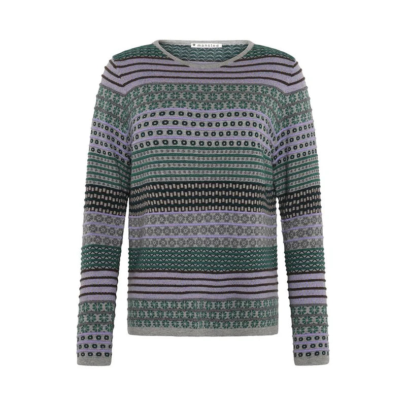 Mansted - Bebe M/C Maze Crew Neck Jumper - Grey