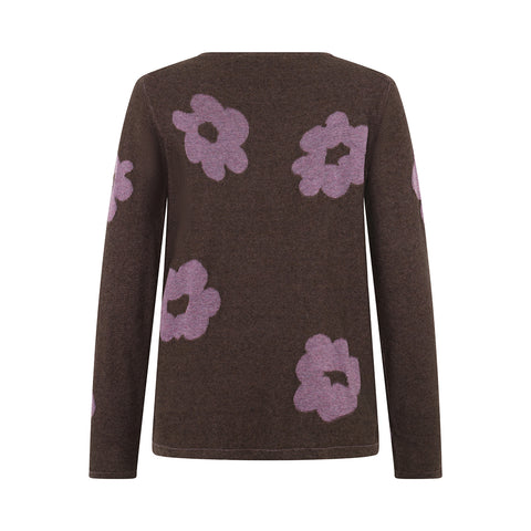 Mansted - Bliss Eco Crew Knit - DK Brown/ Mauve