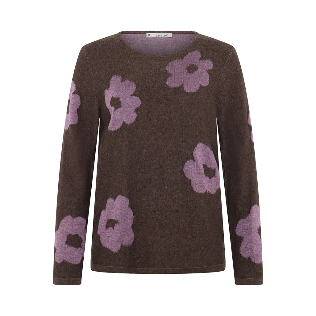 Mansted - Bliss Eco Crew Knit - DK Brown/ Mauve