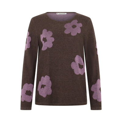 Mansted - Bliss Eco Crew Knit - DK Brown/ Mauve