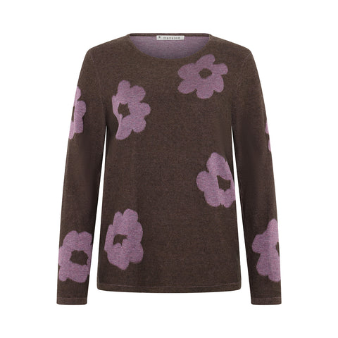 Mansted - Bliss Eco Crew Knit - DK Brown/ Mauve