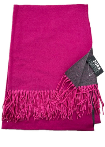 Zura - Double Sided Cashmere Fringed Scarf-Assorted Colours