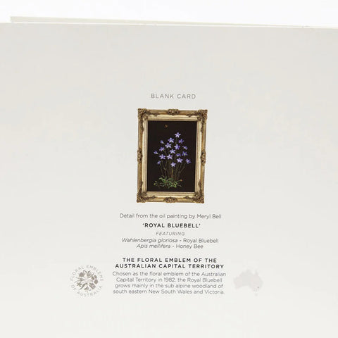 Bell Art - Floral Emblems Art Card Royal Bluebell ACT