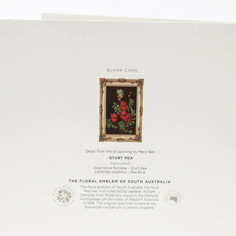 Bell Art - Floral Emblems Art Card Sturt's Pea SA