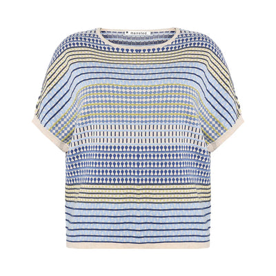 Mansted - Hilma Matrix Wedge Crew Tee-Sky