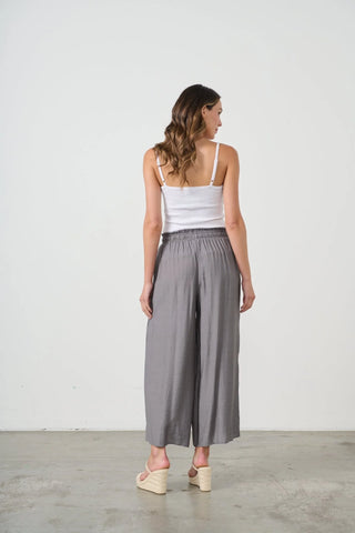 Caju - Wide Leg Palazzo Pant-Grey