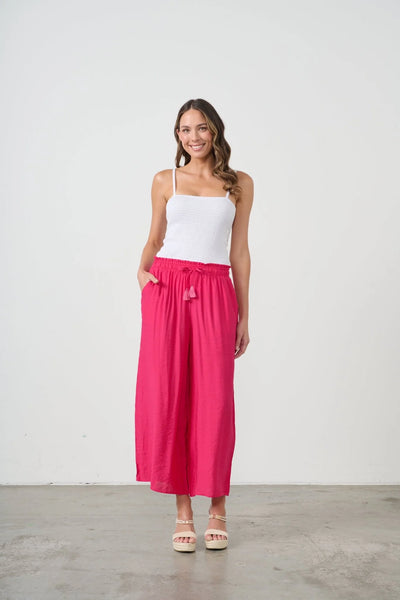 Caju - Wide Leg Palazzo Pant-Hot Pink