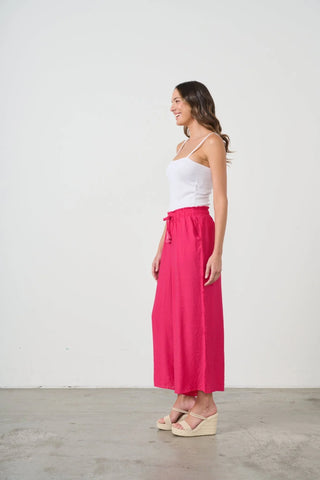 Caju - Wide Leg Palazzo Pant-Hot Pink