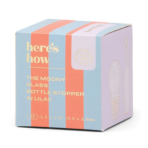 Here's How - The Moony Glass Bottle Stopper - Lilac