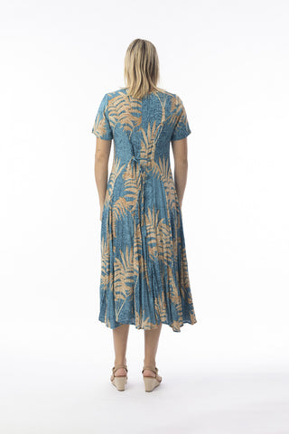 Orientique - Ponta Verde Godet Short Sleeve Dress