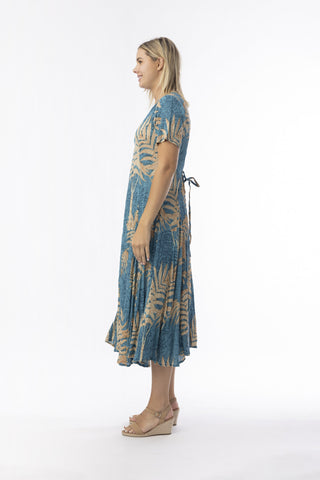 Orientique - Ponta Verde Godet Short Sleeve Dress