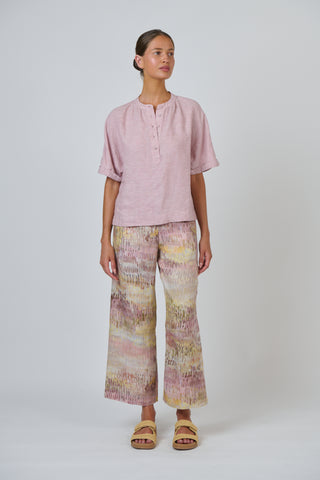 Naturals by O&J - Wide Leg Linen Pant- Jardin