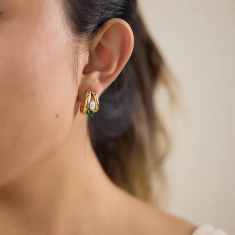 MCLuxe - Elara Huggie Hoops Earrings