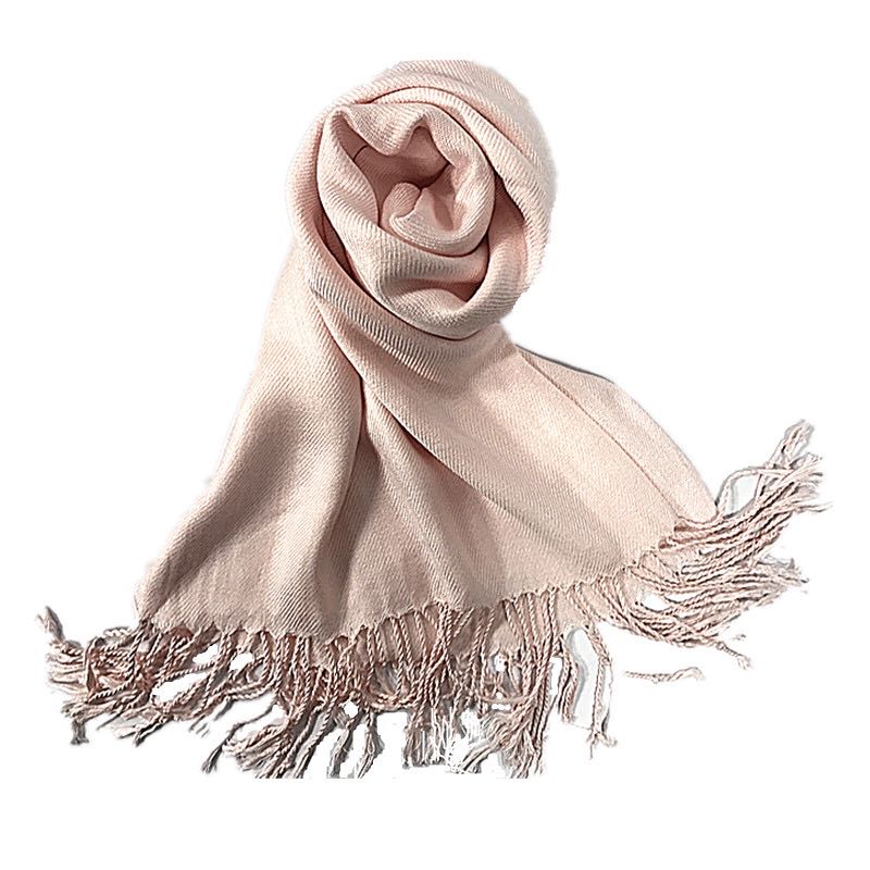 AUTN - Plain Pashmina Wrap - Pink - 8407-08