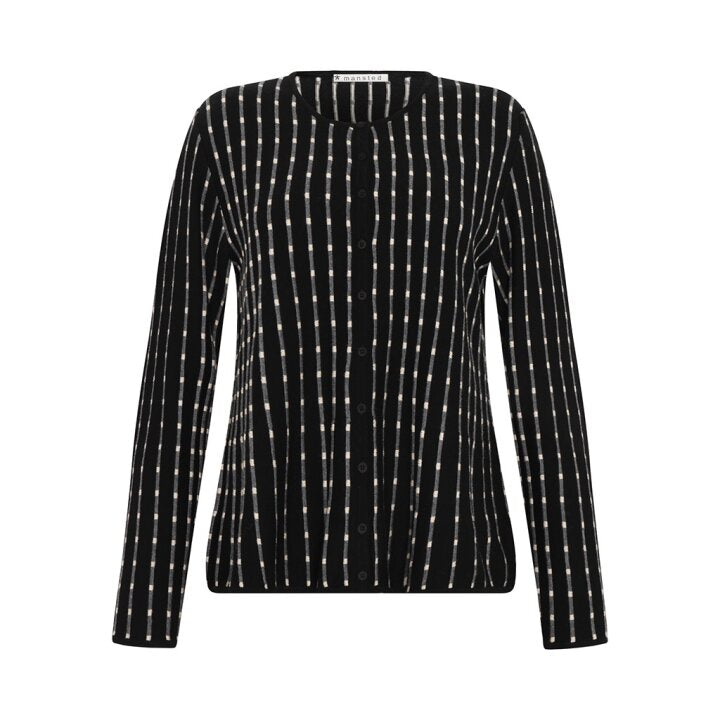 Mansted - Pepper Morse Code  Cardi-Black