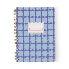 Designworks - Mix Credit Small Twinwire Notebook - Blue Lattice