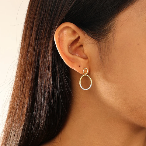 MCJewels - Two-Tone Minimal Earrings
