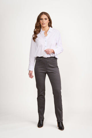 Vassalli - Slim Leg Full Length Printed Pull On - Solar