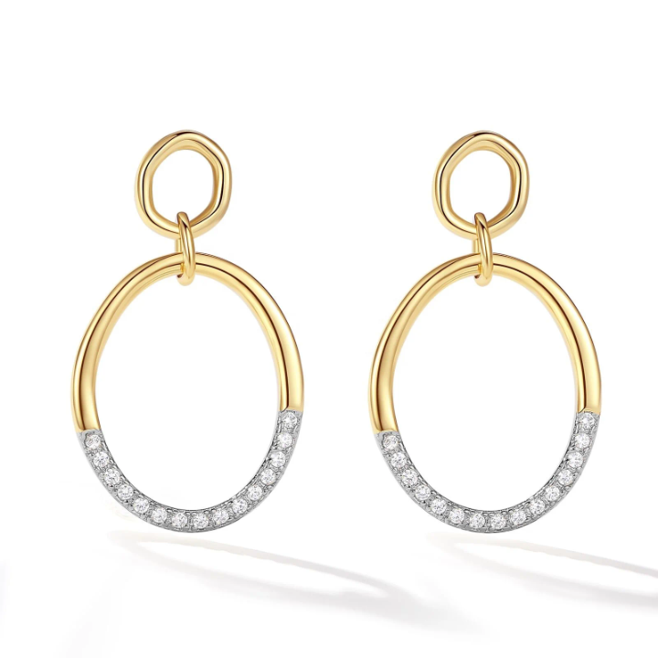MCJewels - Two-Tone Minimal Earrings